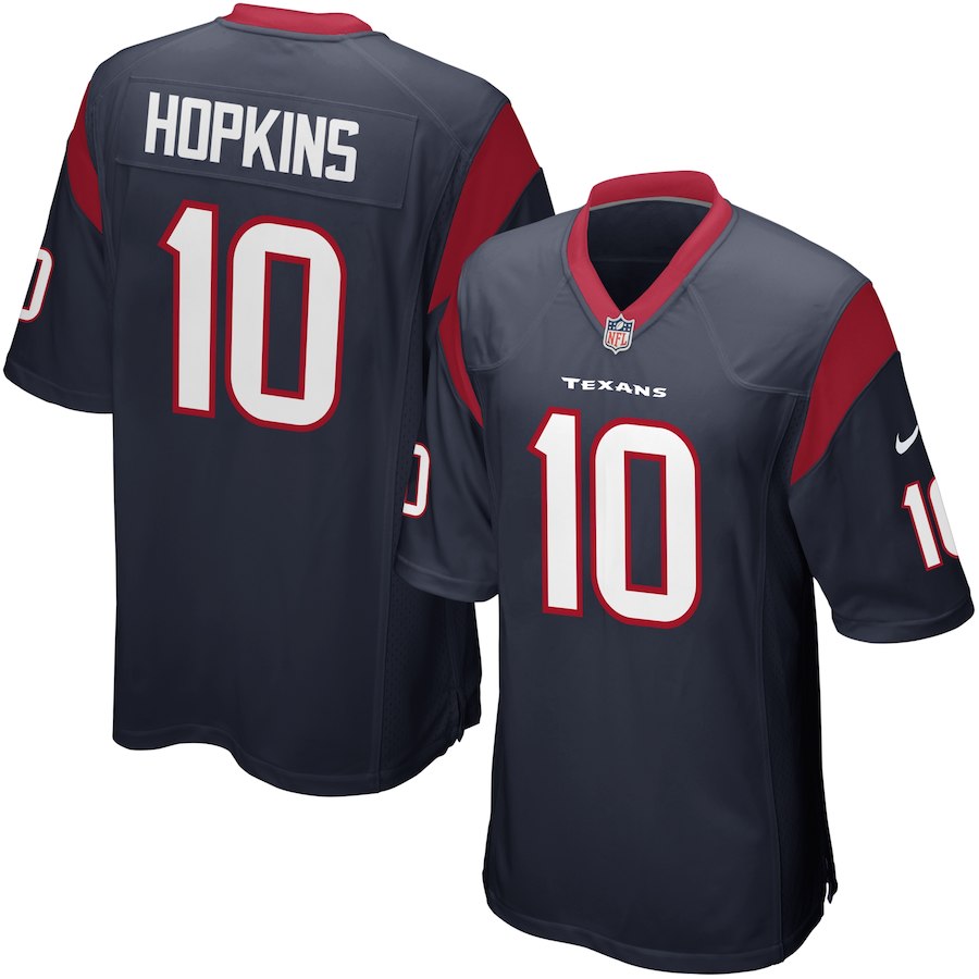 Youth Houston Texans Nike #10 DeAndre Hopkins Navy  Team Color Game NFL Jerseys
